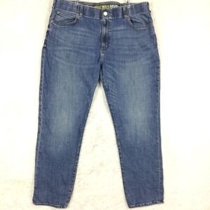 Lee Mens Jeans Extreme Motion MVP Straight‎ Fit Tapered Blue Denim Medium 42x32